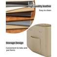 thumbnail image 5 of Leather Recliner Chair, Manual Recliner Chair with Arms and Back, Manual Single Sofa with Concealed Cup Holders and Side Pocket, 5 of 7