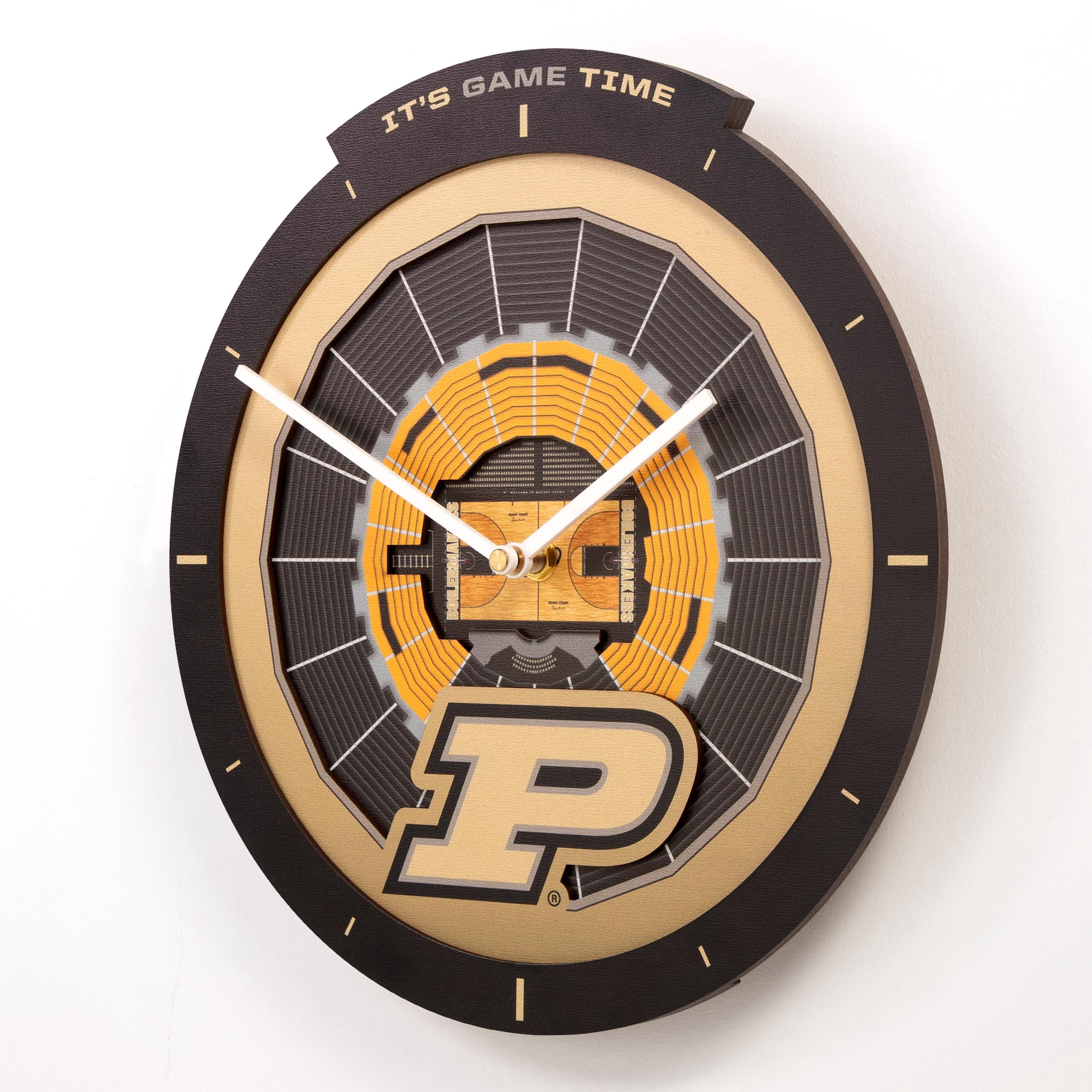 YouTheFan NCAA Purdue Boilermakers Basketball Stadiumview 3D Wall Clock