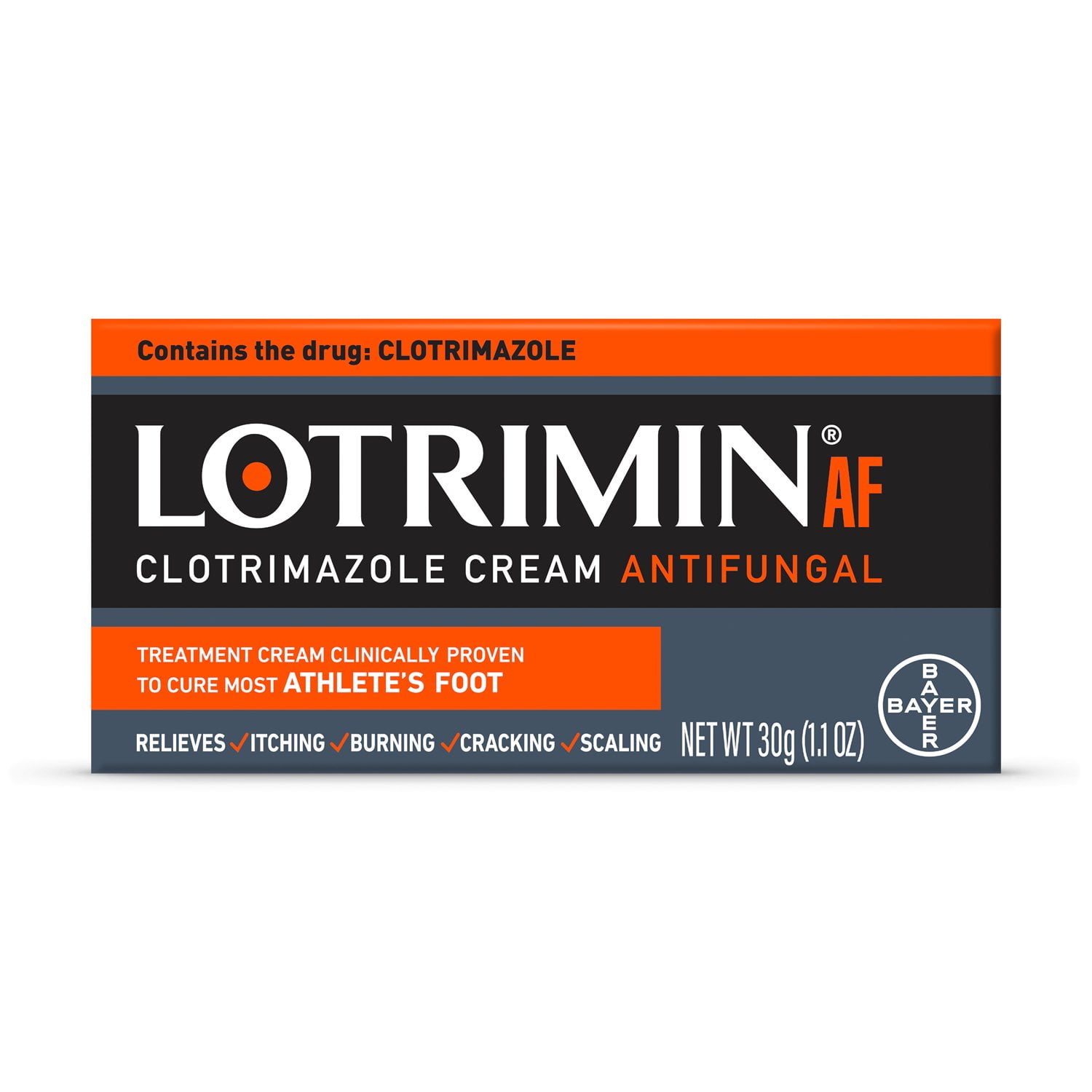 Lotrimin AF Clotrimazole Athlete's Foot Treatment Antifungal Cream, 30G