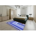 thumbnail image 5 of Ahgly Company Machine Washable Indoor Rectangle Transitional Day Sky Blue Area Rugs, 4' x 6', 5 of 7
