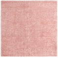 thumbnail image 6 of Unique Loom Davos Shag Collection Area Rug - Solid (7' 10" Square Dusty Rose), 6 of 7