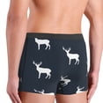 thumbnail image 4 of Men's Boxer Briefs, white moose deer black Soft Comfy Mens Underwear Boxer Briefs Breathable With Widen Waist, 4 of 7