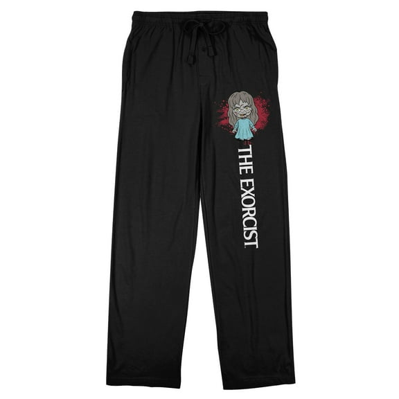 The Exorcist Regan Men's Black Sleep Pajama Pants-Small