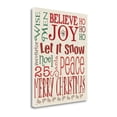 thumbnail image 2 of "Christmas Typography Linen" By Jo Moulton, Giclee Print on Gallery Wrap Canvas, 2 of 2
