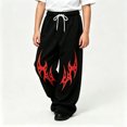 thumbnail image 2 of CONZONE Toddler Boys Baggy Sweatpants Y2K Graphic Joggers for Boys Drawstring Fall Winter Athletic Trousers with Pockets, 2 of 5