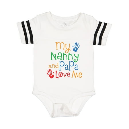 

Inktastic Nanny and Papa Love Me Gift Baby Boy or Baby Girl Bodysuit