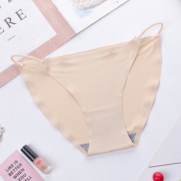 VISgogo, bragas ultrafinas sexis para mujer, ropa interior de cintura baja con tirantes finos sin costuras de Color sólido a la moda VISgogo moda