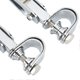 thumbnail image 2 of Footpeg P Clamp Mounting Kit Aluminium Alloy Foot Rest Pedal Clamp Bracket for Motorcycle Silver, 2 of 4