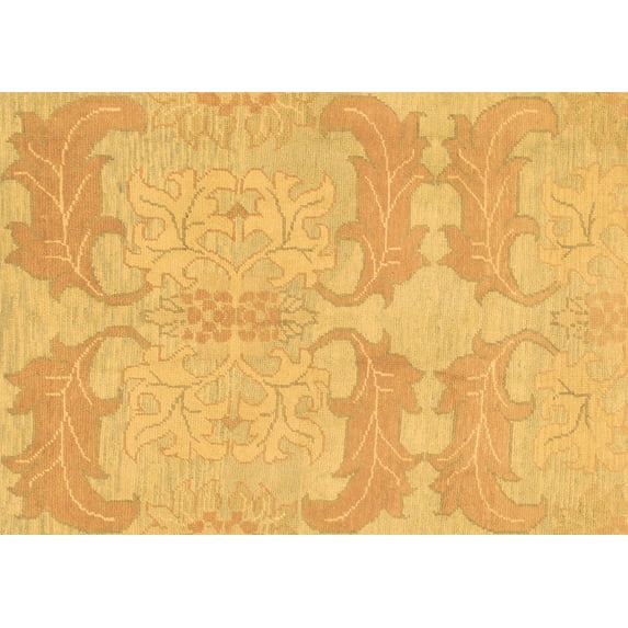 Ahgly Company Indoor Rectangle Abstract Brown Modern Area Rugs, 7' x 9'