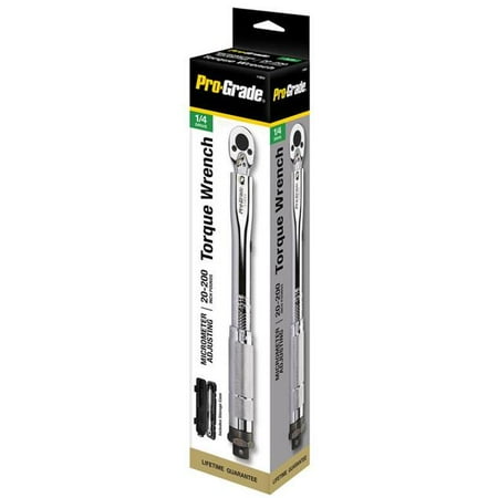 

Pro-Grade 11854 0.25 in. Drive Micro Adjusting Torque Wrench - 20-200 in.-lbs