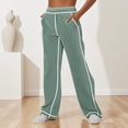 thumbnail image 4 of Uqiangy Casual Pants For Women Women Pants Fashion Pants Baggy Sweatpants Tall Girl Pants For Women Wide Leg Yoga Pants Palazzo Pants For Women Casual Green 3XL, 4 of 4