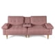 thumbnail image 3 of Sofá Cama de Lino Makora Palo de Rosa Modelo Hendrix Con Portavasos, 3 of 8