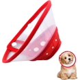 thumbnail image 1 of Collar de recuperación para gato rojo, cómodo Collar protector para gato, cono ajustable, antimordida, plástico suave, transparente, 1 Uds. Sincero Electrónica, 1 of 5
