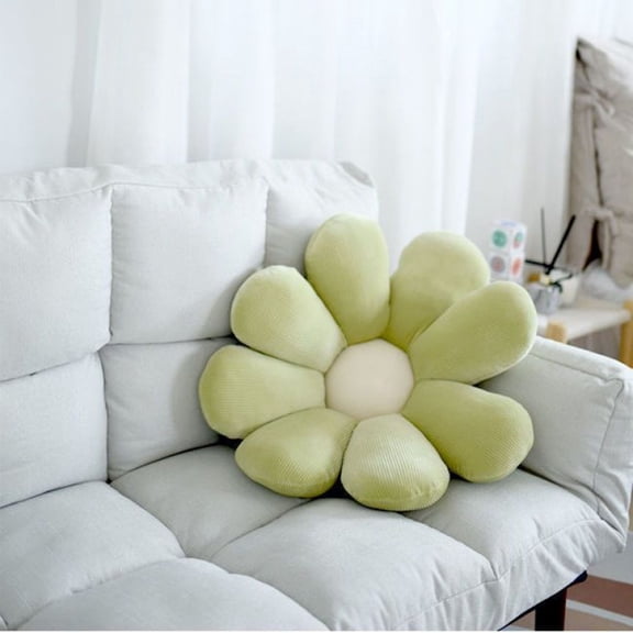 Linen Throw Pillows-Memory Foam Chair Cushion,Flower Floor Pillow Seating Cushion Cute Room Decor For Girls Teens Tweens & Toddlers Flower Pillow For Reading And Lounging Comfy Pillow For Kids