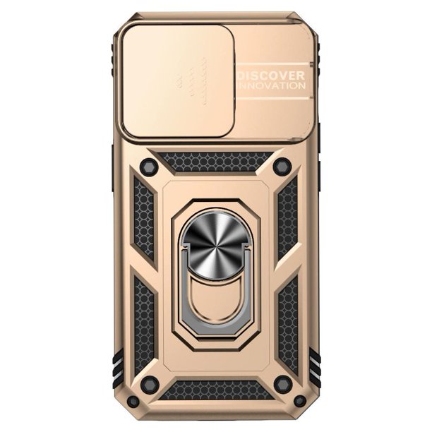 Estuche GANGXUN para iPhone 14 Pro, soporte giratorio 360°, estilo mecánico y magnético