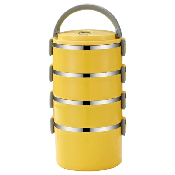 4 Layer Stainless Steel Insulated Lunch Box, Leak-Proof Food Container with Lid for Office, Work, School, And Portable Meal Storage Harlik