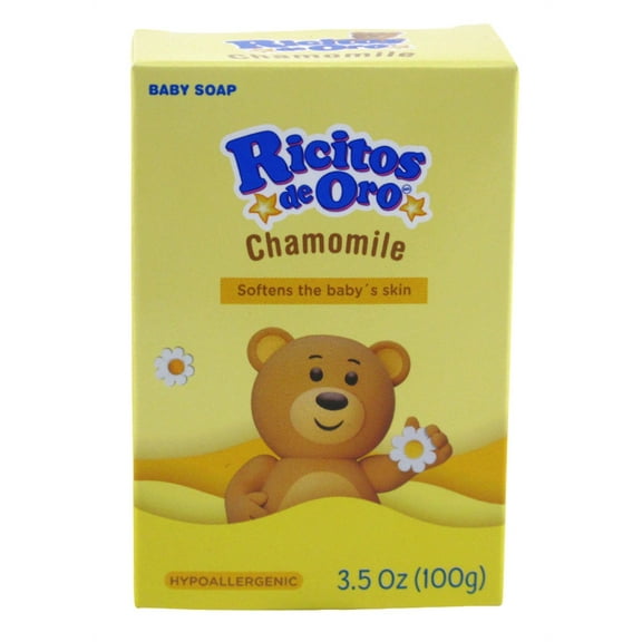 Ricitos De Oro Baby Soap Bar Chamomile 3.5 Ounce (Pack of 3)