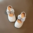 thumbnail image 5 of GYRATEDREAM Girls Toddler/Little Kid Dress Flats Shoes Pearls Bow Girl Ballet Flat Mary Jane, 5 of 6