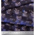 thumbnail image 2 of Soimoi Moss Georgette Fabric Text & Sacred Geometry Galaxy Printed Fabric 1 Yard 42 Inch Wide, 2 of 3