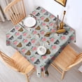 thumbnail image 2 of Cute Pitbull Terriers Dog and Flower Square Tablecloth,Waterproof Square Table Cover,Wipeable Spillproof Washable Table Cover for Home Kitchen Party Decor 52"x52"(132x132cm), 2 of 6