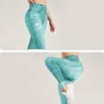 thumbnail image 3 of Favoffer Women's Imitation Denim Yoga Pants High Waist Tight Fit Hip Lifting Tummy Control Stretch Casual Trousers Outdoor Fitness Activewear, 3 of 7