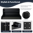 thumbnail image 5 of Kaboon Washer Dryer Countertop 2 Tier 28 inches Wide, Laundry Shelf Topper with Edge, 28" W x 28" D x 12" H Laundry Space Organizer, Black, 5 of 6