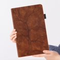 thumbnail image 5 of Tree Pattern Case for Samsung Galaxy Tab A8 10.5 inch 2022 SM-X200/X205/X207,Dteck Magnetic Premium PU Leather Hybrid Rubber Card Slot Wallet Folio Kickstand Cover with Pen Holder,Brown, 5 of 5