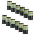 thumbnail image 2 of Férulas de hierro para golf Cola 12 Férulas de eje de palo de golf adaptador de punta de eje tapas Accesorios Azul Amarillo Negro, 2 of 7