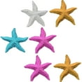 thumbnail image 2 of Cheers.US 6Pcs/Set Starfish Decor, Colorful Resin Pencil Finger Starfish Decorative & Dried Starfish Ornaments for Wedding Party Christmas, Home and Crafts Project, 2 of 7