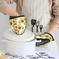 thumbnail image 2 of Sunflowers Oven Mitts Heat Resistant - Soft Lining Silicone Mini Oven Mitts with HangingLoop, Kitchen Oven Gloves Heat Resistant 500℉ for Cooking Baking Microwave, 2 of 7