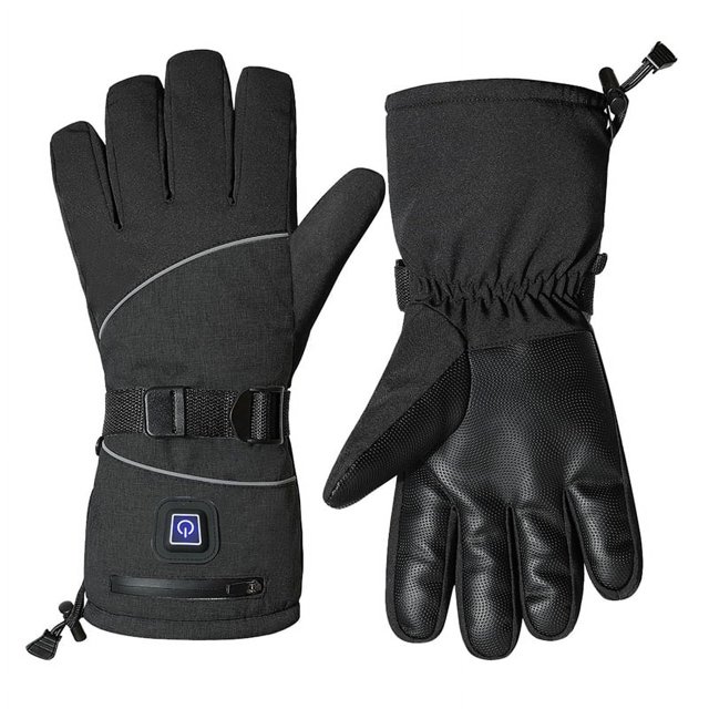 Guantes con Calefacción Eléctrica con 3 Niveles de Temperatura, Batería Recargable de 5000 mAh, Guantes Térmicos para Esquí y Actividades al Aire Libre en Invierno