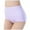 C, variant on Womens High Waist Lace Trim Solid Color Breathable Plus Size Wide Band Triangle Briefs Plus Size Underwear For Women Pink