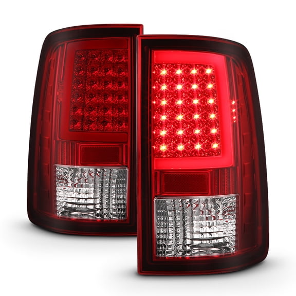 Red 2013-2018 Dodge Ram 1500 2500 3500 LED Tube Tail Lights Lamps Set Left Right