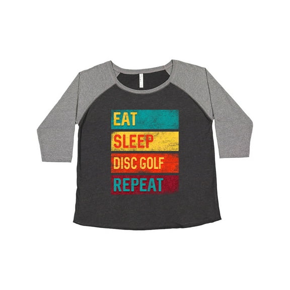 Inktastic Disc Golfer Eat Sleep Disc Golf Repeat Women's Plus Size T-Shirt