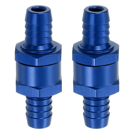 2Pcs 12mm (1/2") Fuel Check Valve, Non-Return Inline One Way Check Valve, Blue