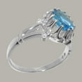 thumbnail image 3 of LBG British Made 10k White Gold Ring with Natural Blue Topaz Womens Engagement Ring - 33 size options - Size 7.25, 3 of 6