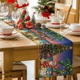 thumbnail image 2 of Christmas Table Runner Santa Claus Table Runners Christmas Tree Beach Flamigo Cotton Linen Dresser Scarf Kitchen Dining Table Decor for Christmas Holiday Party Decor 13x90 Inch, 2 of 9