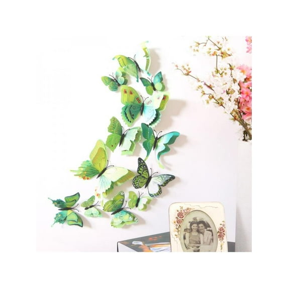 Topumt Multicolored Magnet Butterfly Refrigerator Sticker Removable 3D Wall Sticker Home Decor