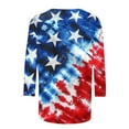 thumbnail image 5 of Cavosen 4th of July Clothes Women Petite 4th of July 3/4 Sleeve Crewneck Tops American Flag Print T Shirts Lady XL Red White and Blue Casual Tops Funny Patriotic Tunic Tees 2025 Patriotic Clothes, 5 of 5