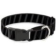 thumbnail image 1 of Buckle-Down Diagonal Stripes Black Gray Martingale Dog Collar, 1 of 1
