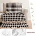 thumbnail image 5 of Western Texas Star Retro Blanket Soft Cozy Warm Throw Blanket for Couch, Plush Fuzzy Flannel Fleece Blankets for Sofa, Country Vintage Black Beige Plaid Bed Blankets Gifts for Men, 50"x60", 5 of 9