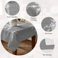 thumbnail image 5 of Grey Christmas Table Cloth Waterproof Tablecloths, Xmas Snowflake Winter Tablecloth Dining Table Cover for Kitchen Party Tabletop Outdoor, Rectangle Tablecloth 52x70 Inch, 5 of 9