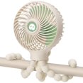 thumbnail image 1 of Ventilador para cochecito, ventilador de escritorio, ventilador USB, ventilador portátil recargable, funciona con pilas y ventilador personal ajustable de rotación de 360° (blanco) kaili Sencillez, 1 of 5