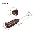 thumbnail image 2 of Uxcell Mini Electric Tumbler Stirrer, Handheld Mixer Battery Operated Stirring Brown 1 pack, 2 of 6