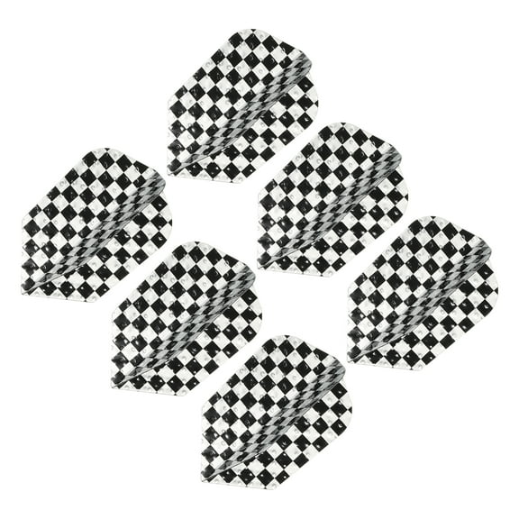Uxcell Slim Dart Flights, 6 Pack Aluminum Foil Dart Accessories, Black Silver Tone