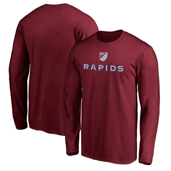 Men's Burgundy Colorado Rapids Shielded Logo Long Sleeve T-Shirt