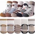 thumbnail image 1 of 5 Pairs Toddler Non Slip Socks With Grips Baby Socks For Kids Girls Boys 3-5t, 1 of 3