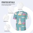 thumbnail image 5 of Fotbe Animal Meditation Baseball Jersey Shirt for Men and Women, Casual Short Sleeves Button Down T-Shirt-3X-Large, 5 of 9