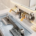 thumbnail image 2 of Suction Cup Faucet Organizer Rack,Removable Powerful Suction Bathroom Kitchen Organizers,Drill-Free Shower Shelves for Kitchen Bathroom Storage Cups,Shampoo,Hair Conditioner, Cosmetics (15.7 Inch), 2 of 7