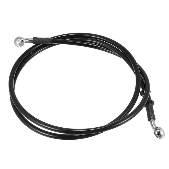 150cm 59.06" 10mm Motorcycle Dirt Bike Braided Brake Clutch Oil Hoses Line Pipe Clutch Throttle Gas Line Fuel Pipe Black